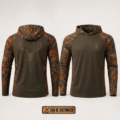 Built For The Hunt Deer Skull Camo Hoodie