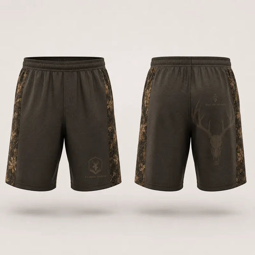 Built For The Hunt Deer Skull Camo Shorts