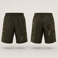 Built For The Hunt Deer Skull Camo Shorts