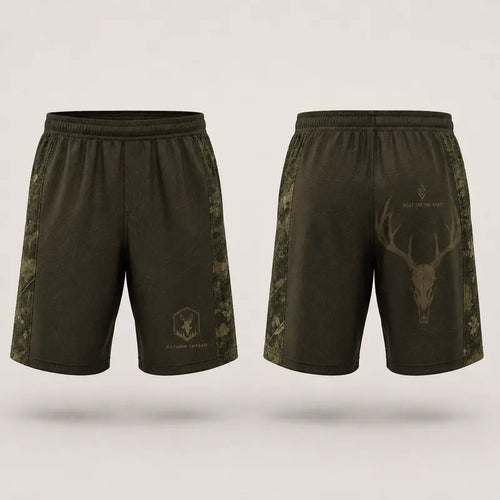 Built For The Hunt Deer Skull Camo Shorts