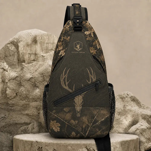 Built For The Hunt Deer Skull Camo Sling Bag