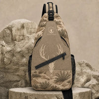 Built For The Hunt Deer Skull Camo Sling Bag