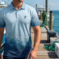 Built for Depth Made for Salt Ocean Fishing Polo Shirt