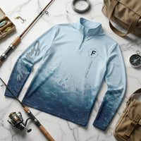 Built for Depth Made for Salt Ocean Fishing Zip Long Sleeve Shirt