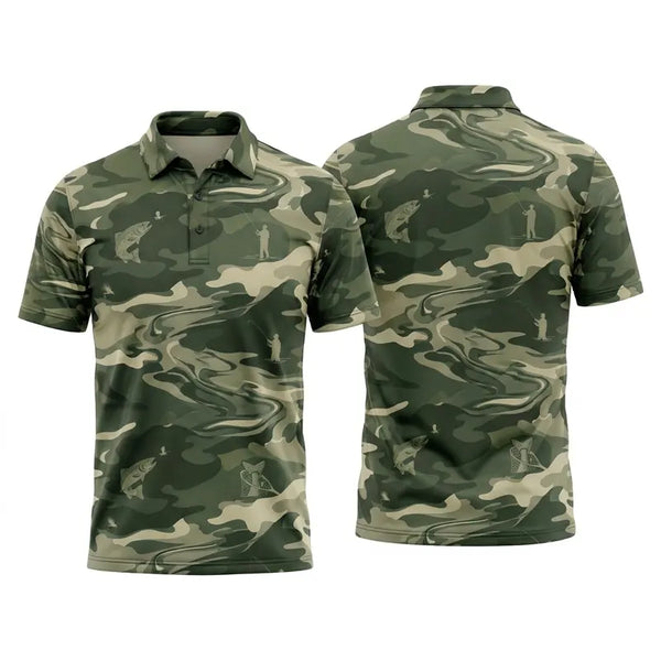Camo Fishing Outdoor Polo Shirt