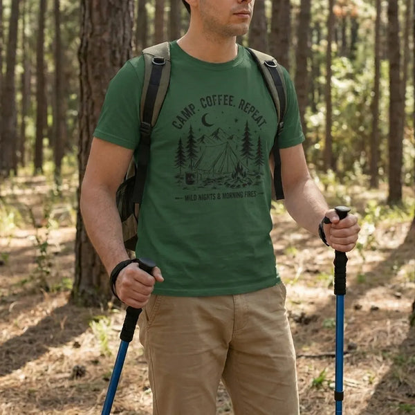 Camp Coffee Repeat Camping T-Shirt 2026