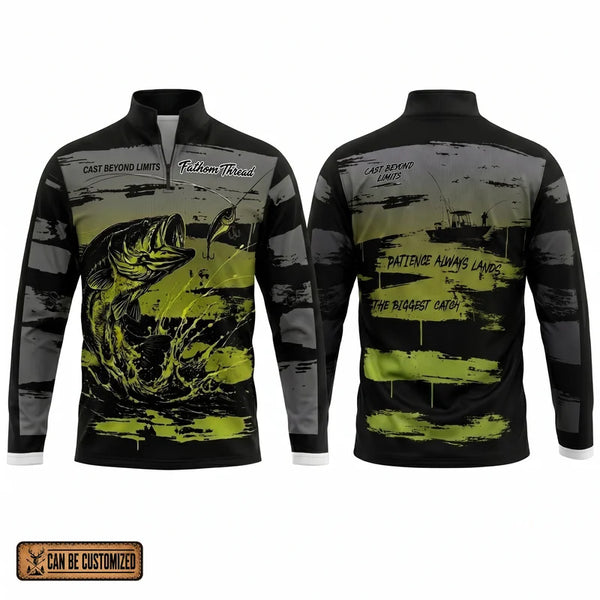 Cast Beyond Limits Fishing Zip Long Sleeve Shirt