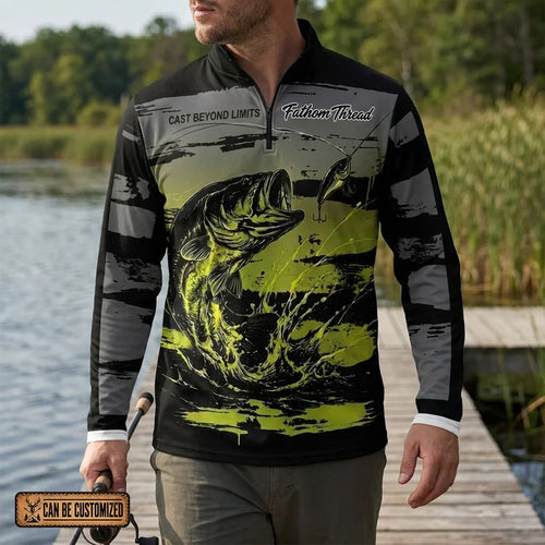 Cast Beyond Limits Fishing Zip Long Sleeve Shirt