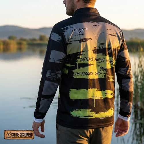 Cast Beyond Limits Fishing Zip Long Sleeve Shirt
