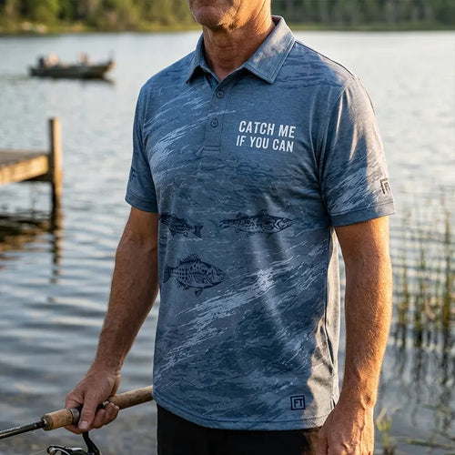 Catch Me If You Can Fishing Polo Shirt