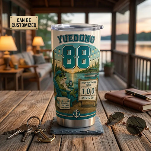 Count Down Days Until Lake Season Personalized Tumbler