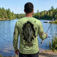 Cracked Wall 3D Largemouth Bass Fishing Sweater