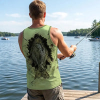 Cracked Wall 3D Largemouth Bass Fishing Tank Top