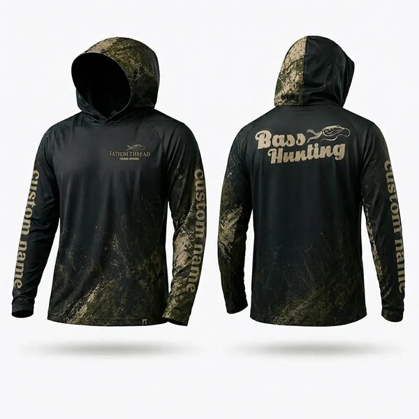 Custom Bass Hunting Camo Fishing Hoodie 2026