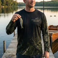 Custom Bass Hunting Camo Fishing Long Sleeve Shirt