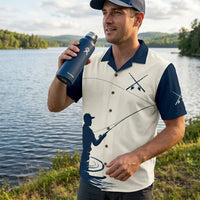 Custom Name Patent Fishing Hawaiian Shirt