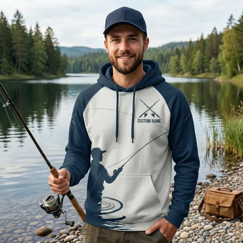 Custom Name Patent Fishing Hoodie