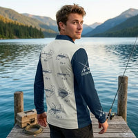 Custom Name Patent Fishing Polo Long Sleeve Shirt