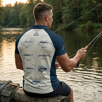 Custom Name Patent Fishing Polo Shirt