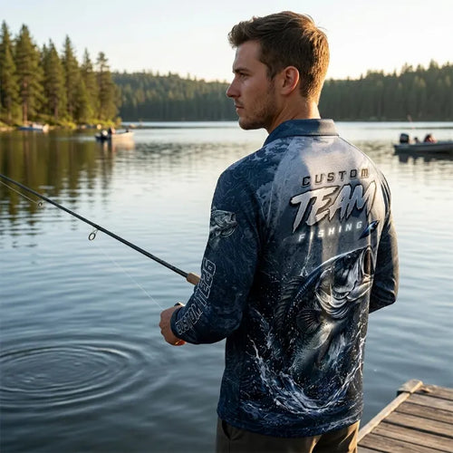 Custom Team Fishing Polo Long Sleeve Shirt