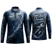 Custom Team Fishing Polo Long Sleeve Shirt