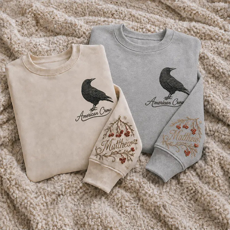 Customized American Crow Sweater – Print & Embroidery 2026