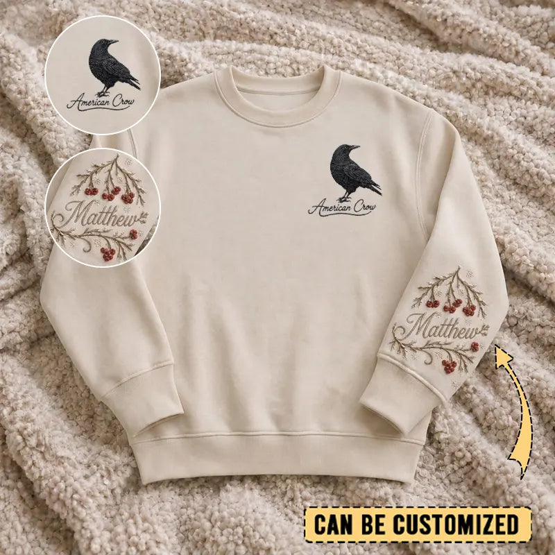 Customized American Crow Sweater – Print & Embroidery 2026