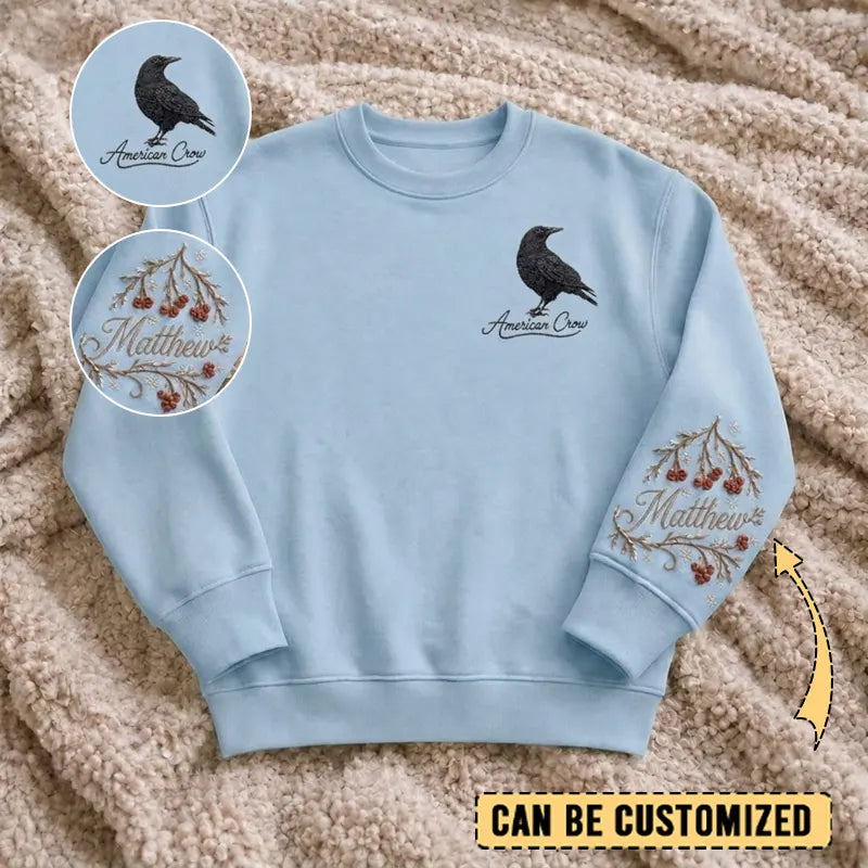 Customized American Crow Sweater – Print & Embroidery 2026