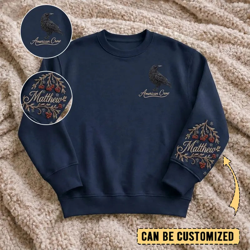 Customized American Crow Sweater – Print & Embroidery 2026