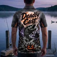 Deadly Cast Halloween 3D Fishing Polo Shirt