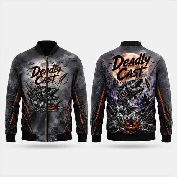 Deadly Cast Halloween Fishing Bomber Jacket