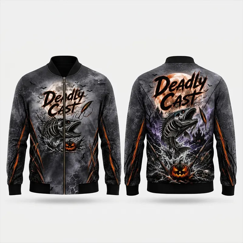 Deadly Cast Halloween Fishing Bomber Jacket