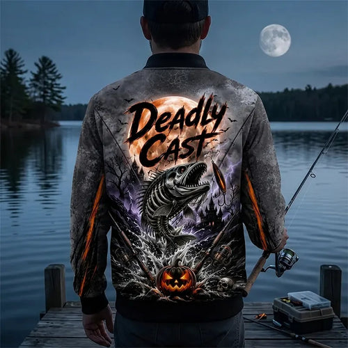 Deadly Cast Halloween Fishing Bomber Jacket