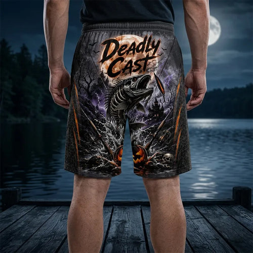 Deadly Cast Halloween Fishing Short Pants