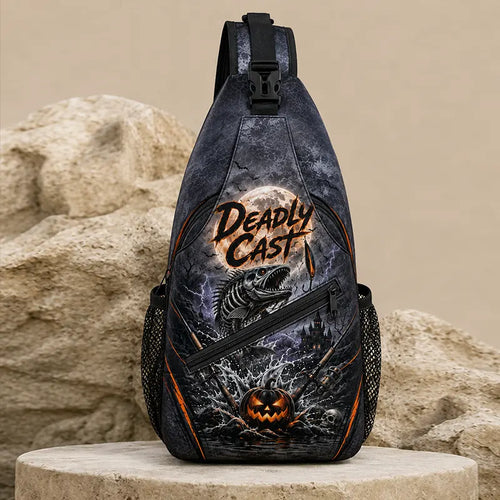 Deadly Cast Halloween Fishing Sling Bag