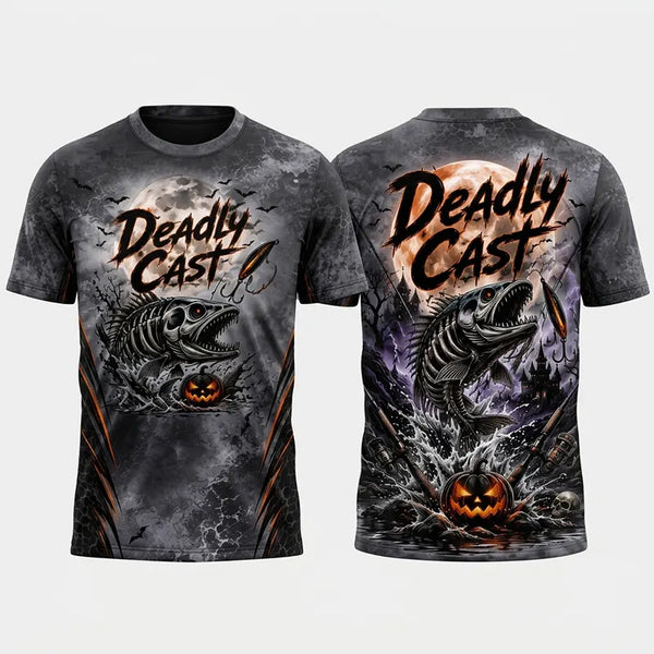 Deadly Cast Halloween Fishing T-Shirt