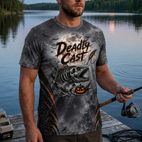 Deadly Cast Halloween Fishing T-Shirt