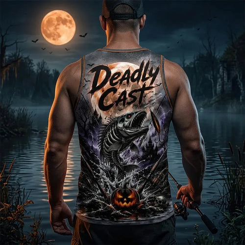 Deadly Cast Halloween Fishing Tank Top