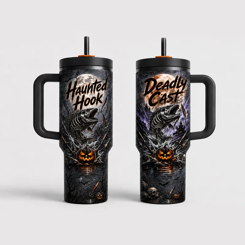 Deadly Cast Halloween Fishing Tumbler