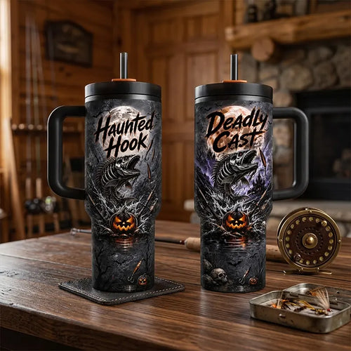 Deadly Cast Halloween Fishing Tumbler