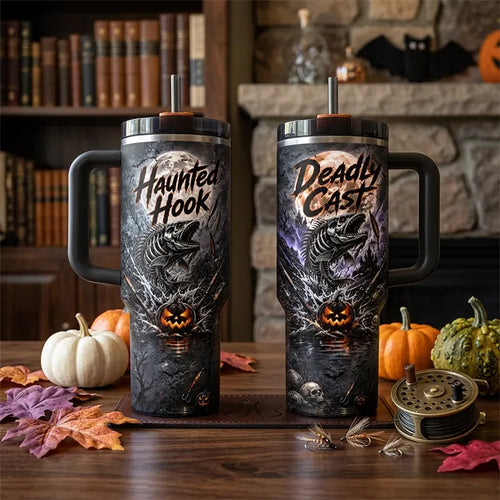 Deadly Cast Halloween Fishing Tumbler