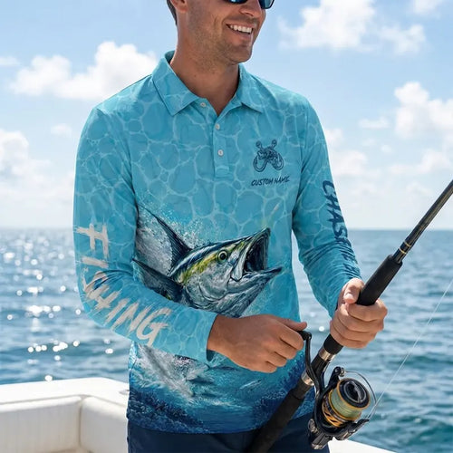 Deep Sea Fishing Polo Long Sleeve Shirt