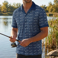 Deep Sea Shark Print Fishing Hawaiian Shirt