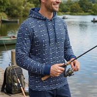 Deep Sea Shark Print Fishing Hoodie