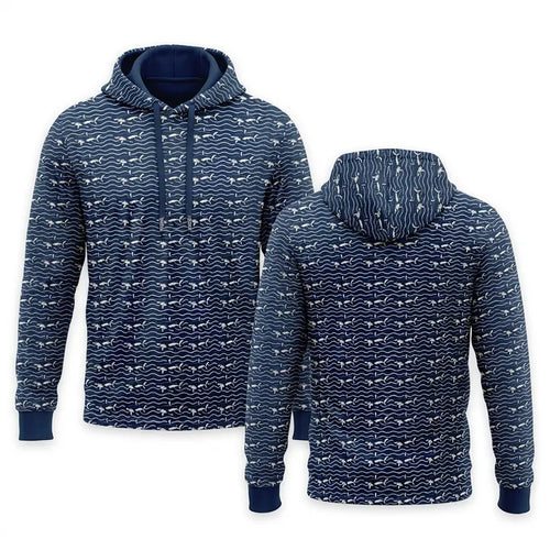 Deep Sea Shark Print Fishing Hoodie