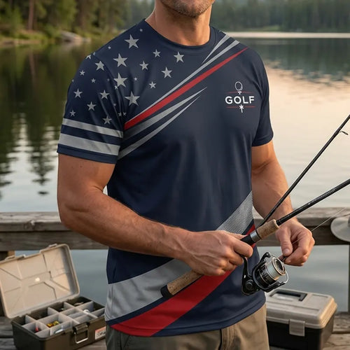 Drive Focus Conquer Patriotic Golf T-Shirt