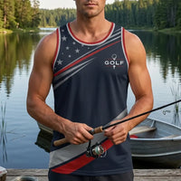 Drive Focus Conquer Patriotic Golf Tank Top