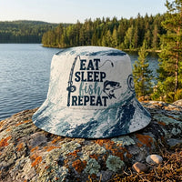 Eat Sleep Fish Repeat Bucket Hat