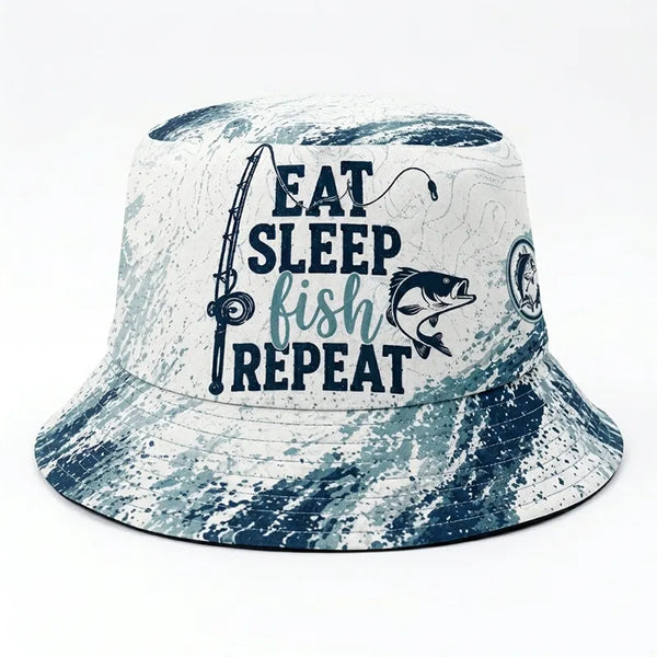 Eat Sleep Fish Repeat Bucket Hat