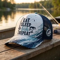 Eat Sleep Fish Repeat Trucker Hat